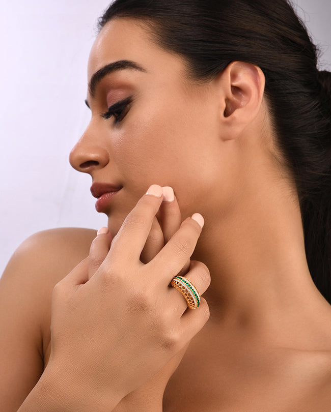 Diamond and Emerald ring